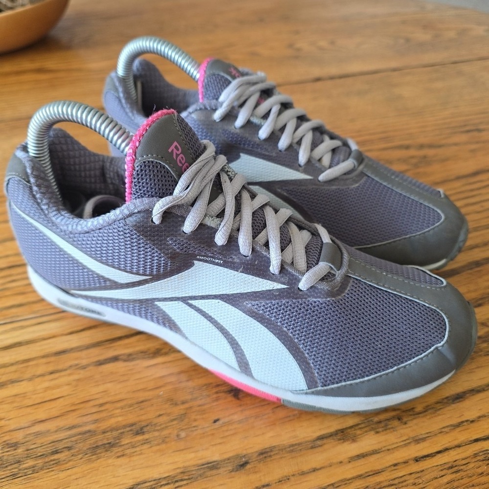 Reebok Women Shoe Slimtone Size 9M Gray Athletic Toning Sneaker Pre Owned Size 6